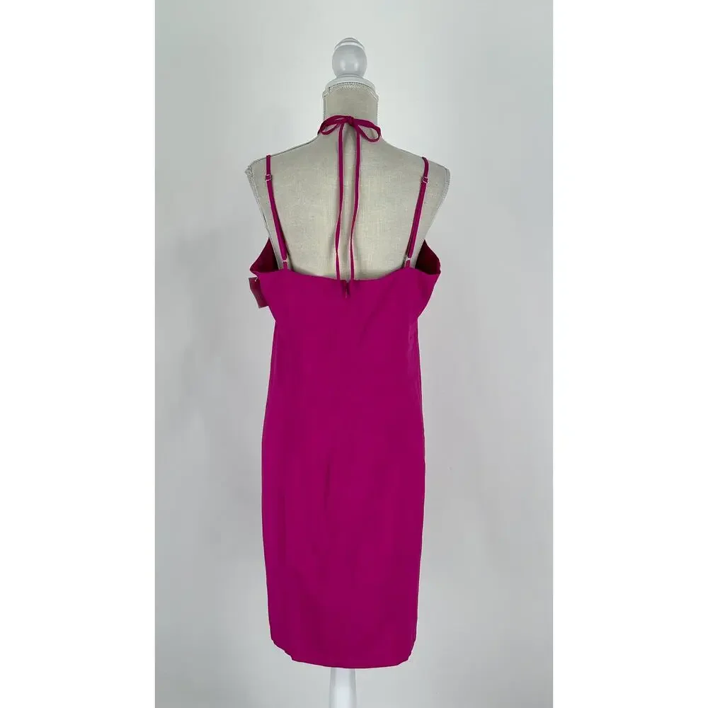 Bar III Womens Cut Out Strappy Mini Dress Pink Size Large New Sleeveless